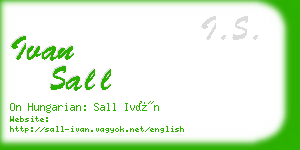 ivan sall business card